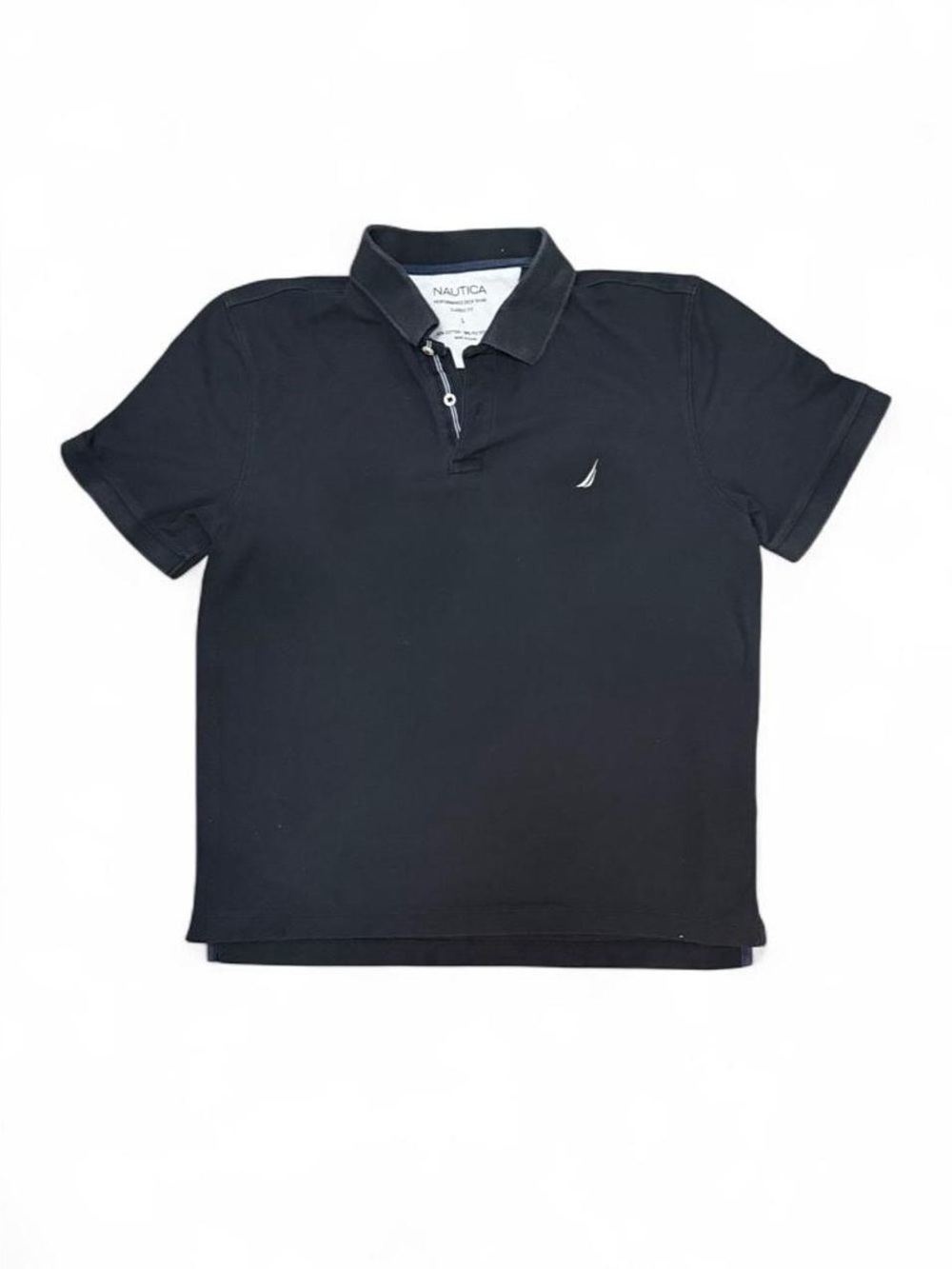 Nautica Black Performance Polo Shirt Men’s Large Classic Fit
